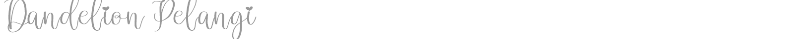 Dandelion Pelangi font preview